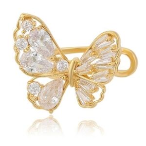Crystal Butterfly Ear Cuff